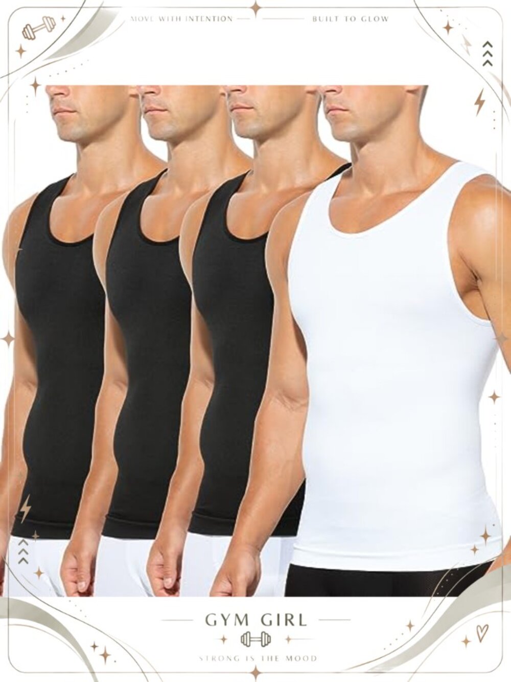Men's Compression Tank Top Slimming Body Shaper Undershirt Muscle Fit